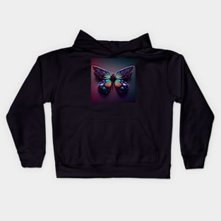 psychedelic butterfly 02 Kids Hoodie